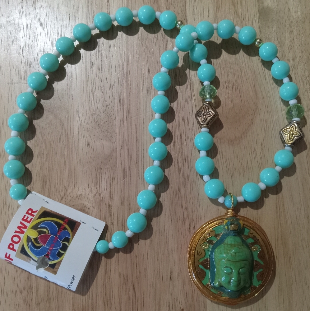 New Buddha head emblem necklace